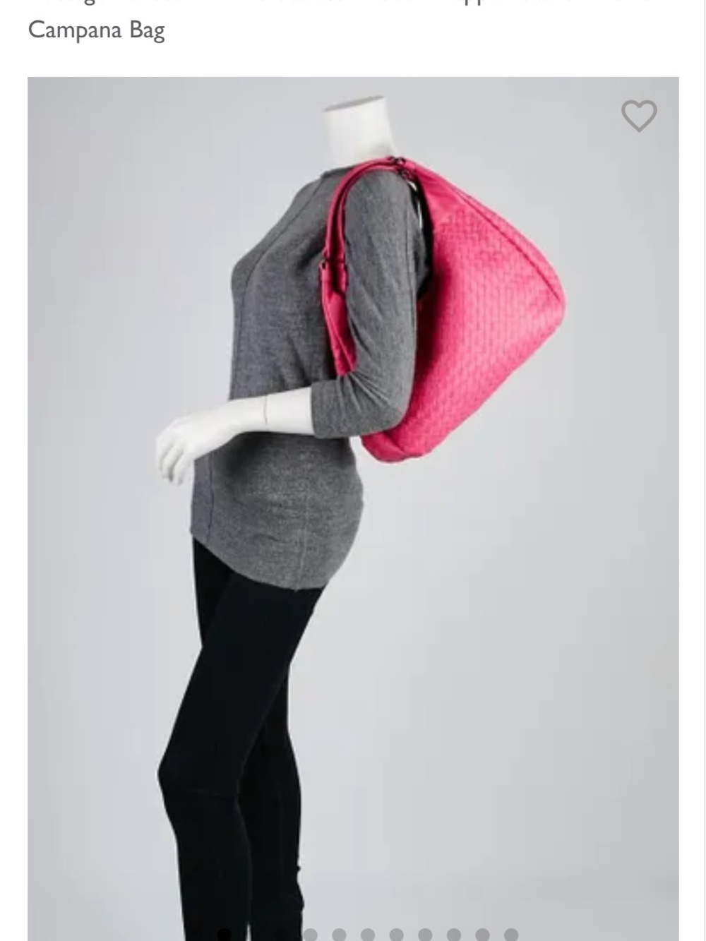 Bottega Veneta Pink Woven Campana Shoulder Bag